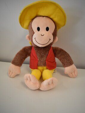 Curious George Cowboy Plush Toy Yellow Hat Kids Stuffed Monkey Collectible